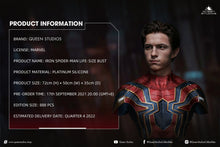 Load image into Gallery viewer, Queen Studios Life Size Iron Spiderman - Holland portrait