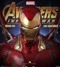 Load image into Gallery viewer, Queen Studios Life Size Iron Man Mark 50 Bust - Battle Damage