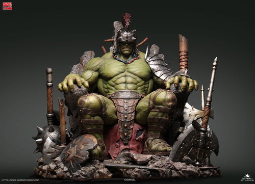 Queen Studios 1/4 Green Scar Hulk on throne