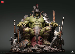 Queen Studios 1/4 Green Scar Hulk on throne